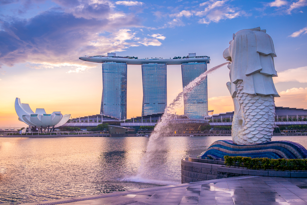 Merlion biểu tượng đại điện cho Du lịch Singapore