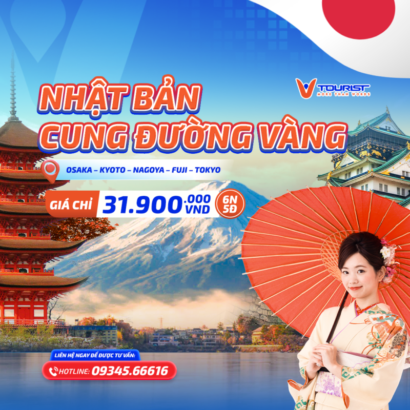 Tour Nhật Cung Đường Vàng VTourist