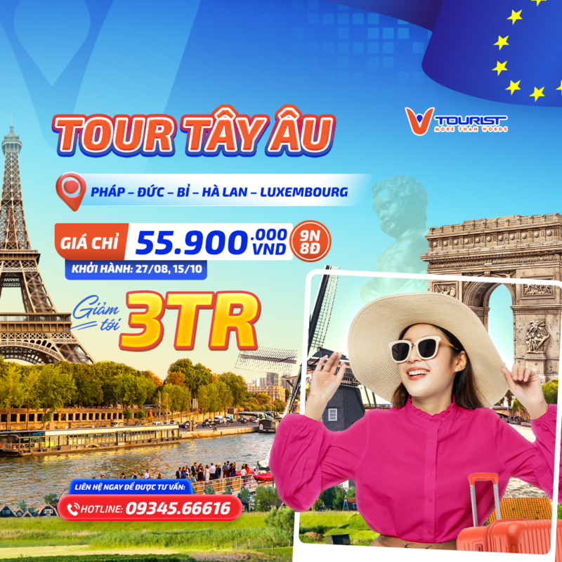 Tour Châu Âu 9N VTourist