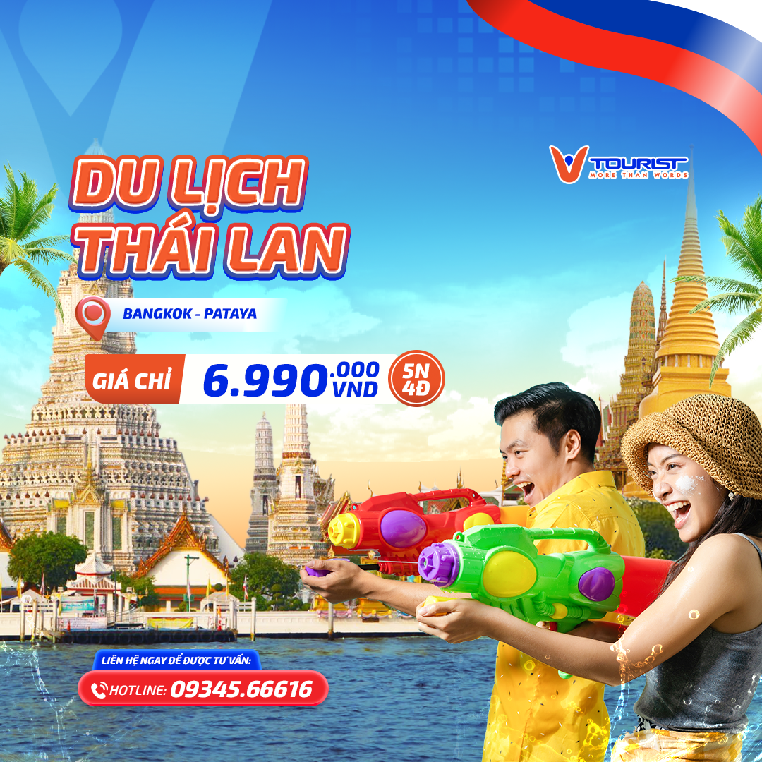 Tour Thái Lan 5N4Đ: Bangkok - Pattaya VTourist