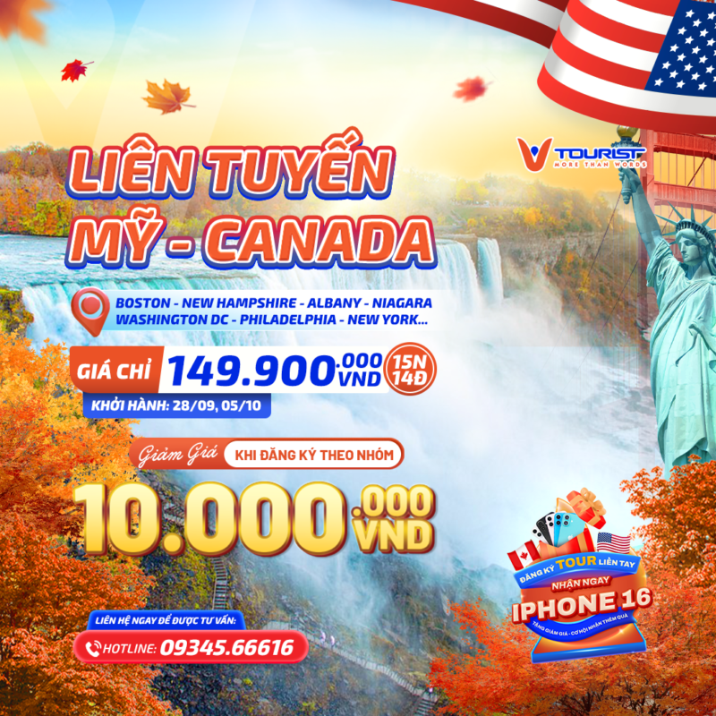 Tour Liên Tuyến Mỹ Canada VTourist
