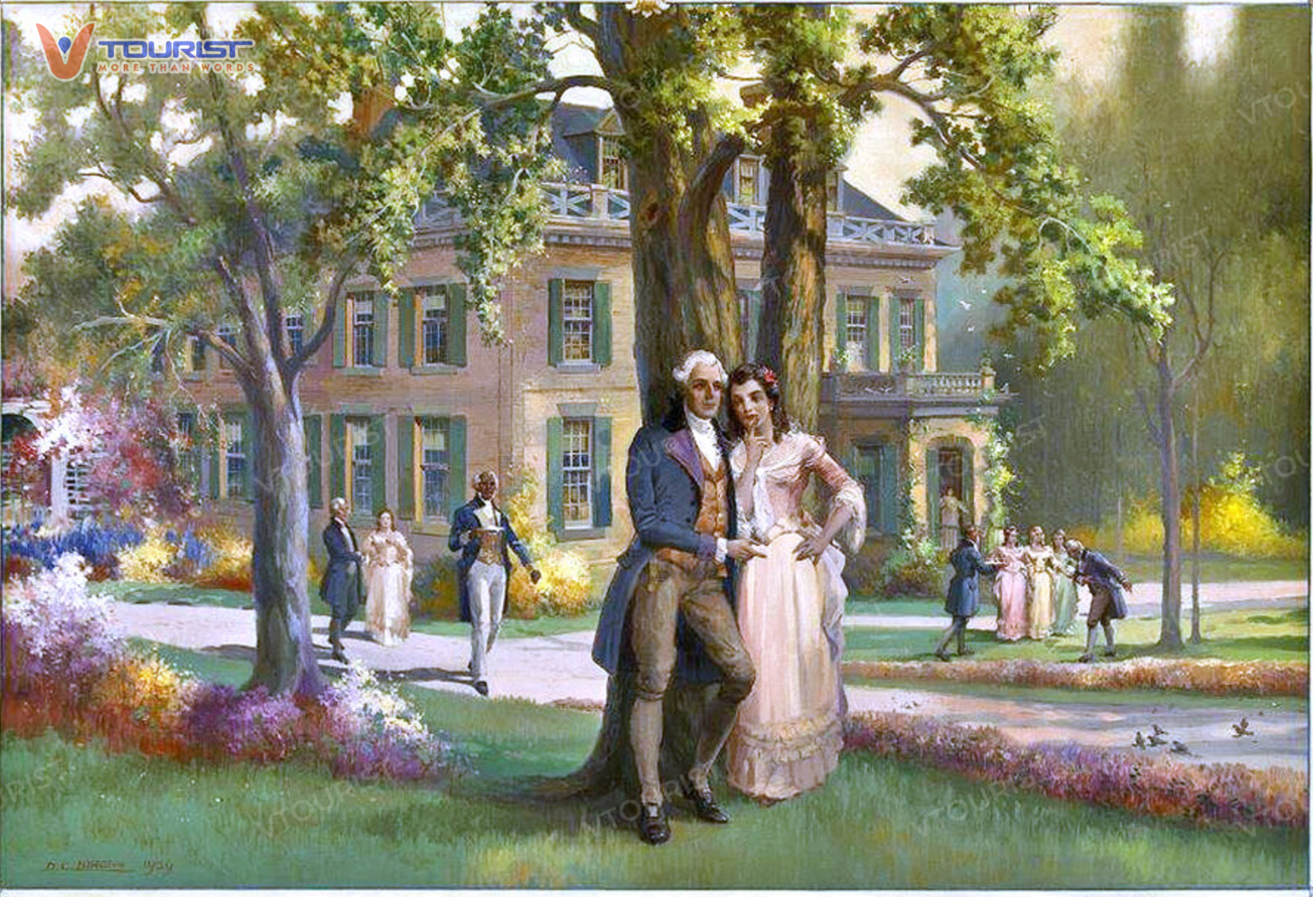 Bức tranh Eliza và chồng do họa sĩ David Cunningham Lithgow vẽ năm 1935