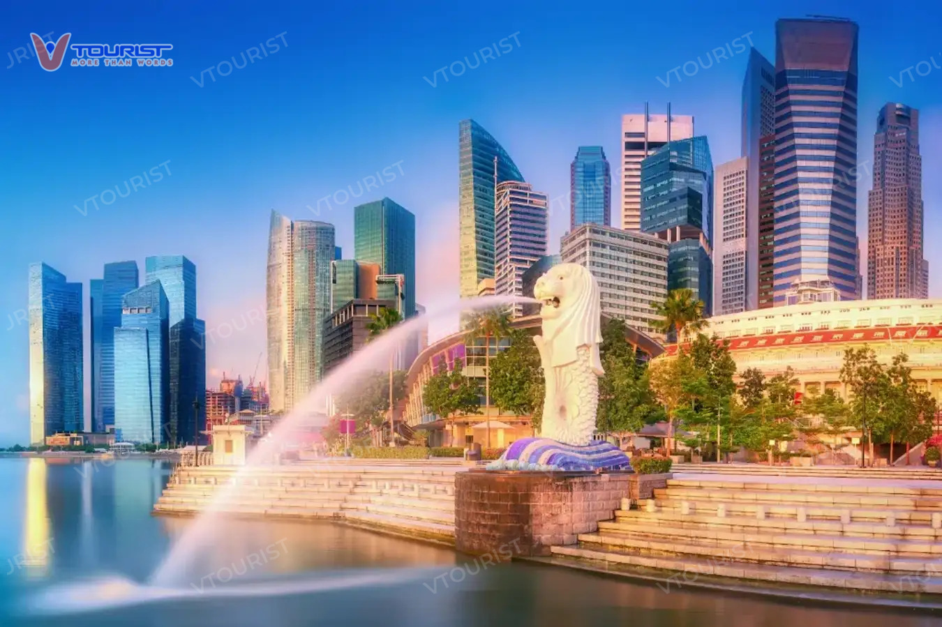 Tượng sư tử biển Merlion - biểu tượng đại diện cho Singapore