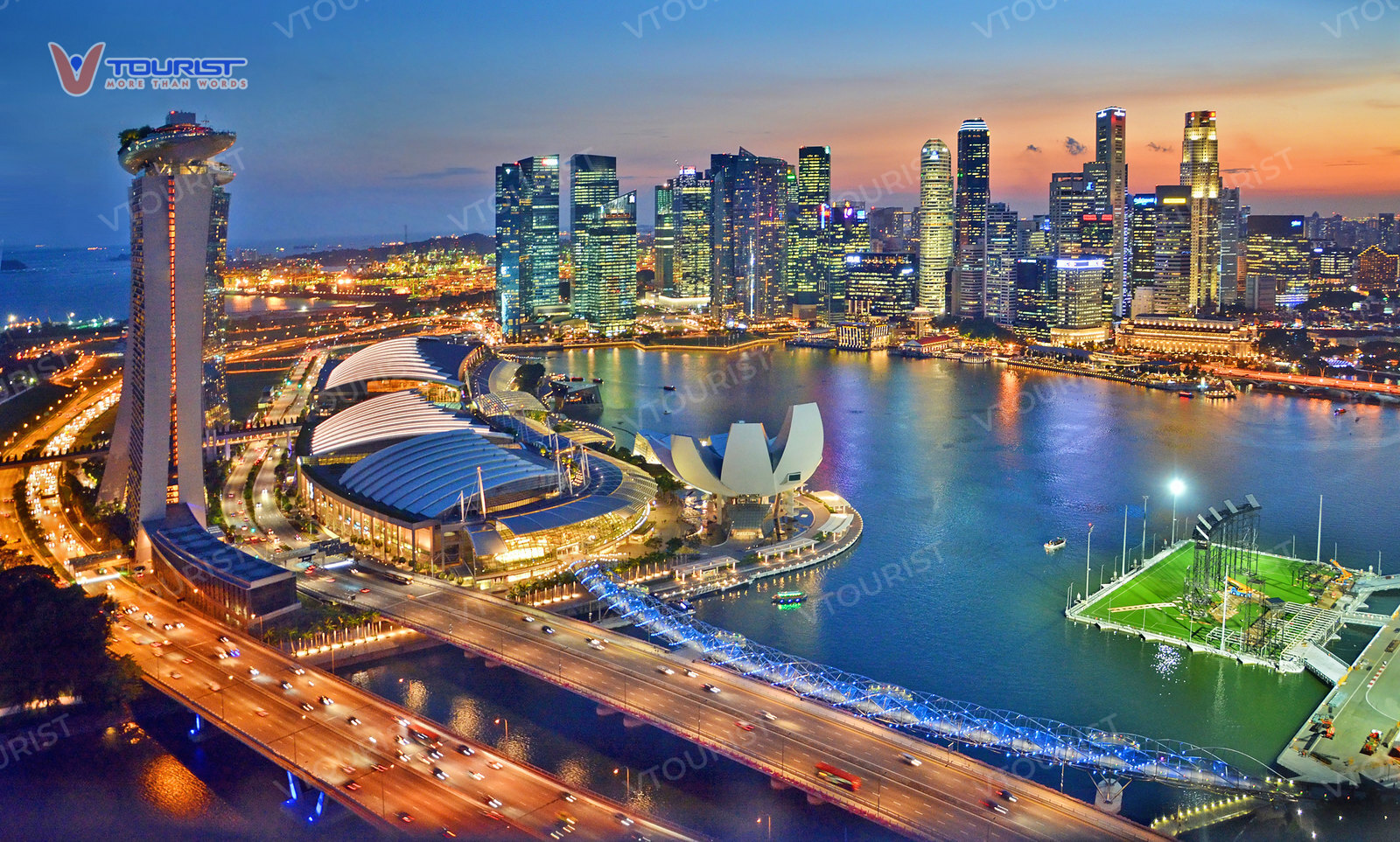 Tầm nhìn Singapore Flyer từ trên độ cao 165m