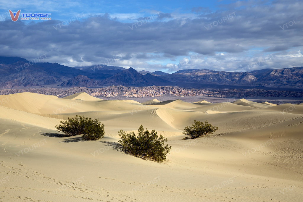 Mesquite Flat Sand Dunes là một trong số ít nơi cho phép khách du lịch đến thăm tại thung lũng chết