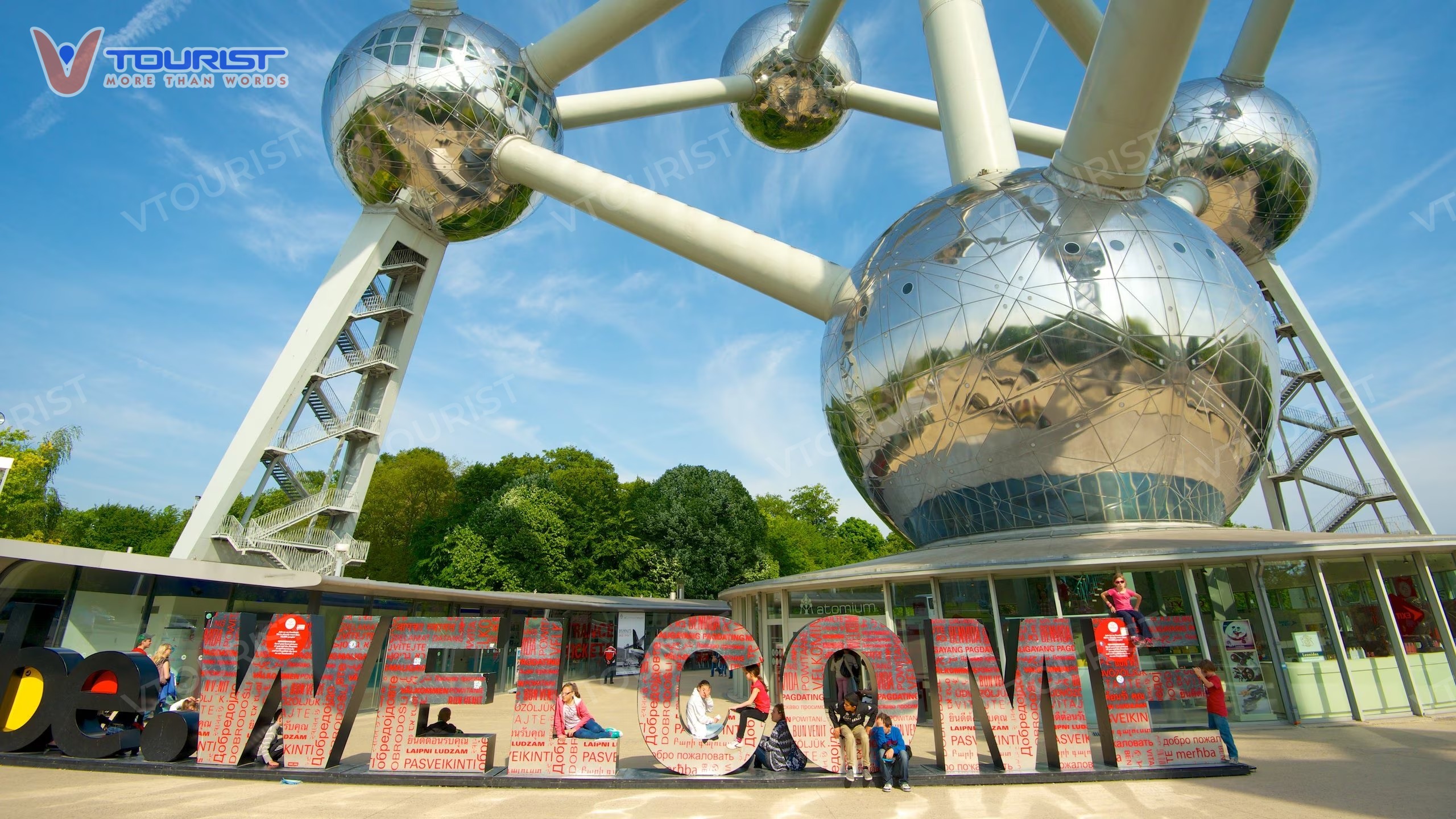 Bảo tàng phân tử Atomium được xây dựng vào năm 1958