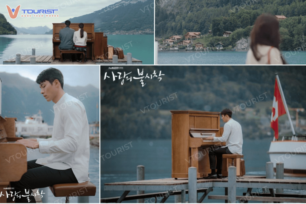 Phân cảnh Sĩ Quan Ri Jeong Hyeok bên cây đàn Piano trở thành biểu tượng cảm xúc lãng mạn cho hồ Brienz