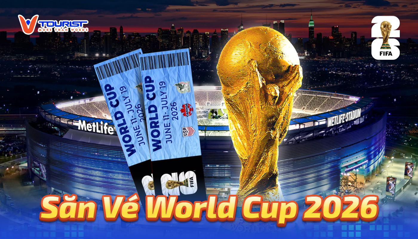 Khám phá chi tiết bí kíp săn vé World Cup 2026 với tỷ lệ thành công lên đến 90% cho mọi tín đồ bóng đá ngay lần đầu. Săn vé World Cup du lịch Mỹ dễ dàng cùng VTourist!