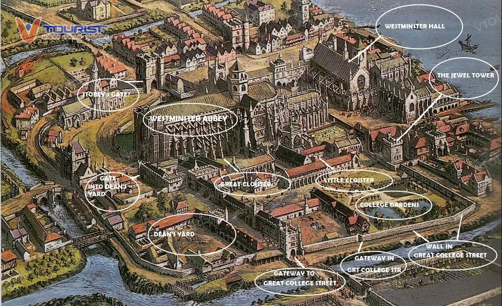 Bản đồ quần thể cung điện Westminster