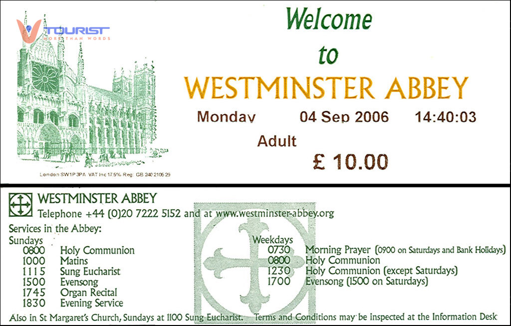 Vé tham quan Westminster Abbey