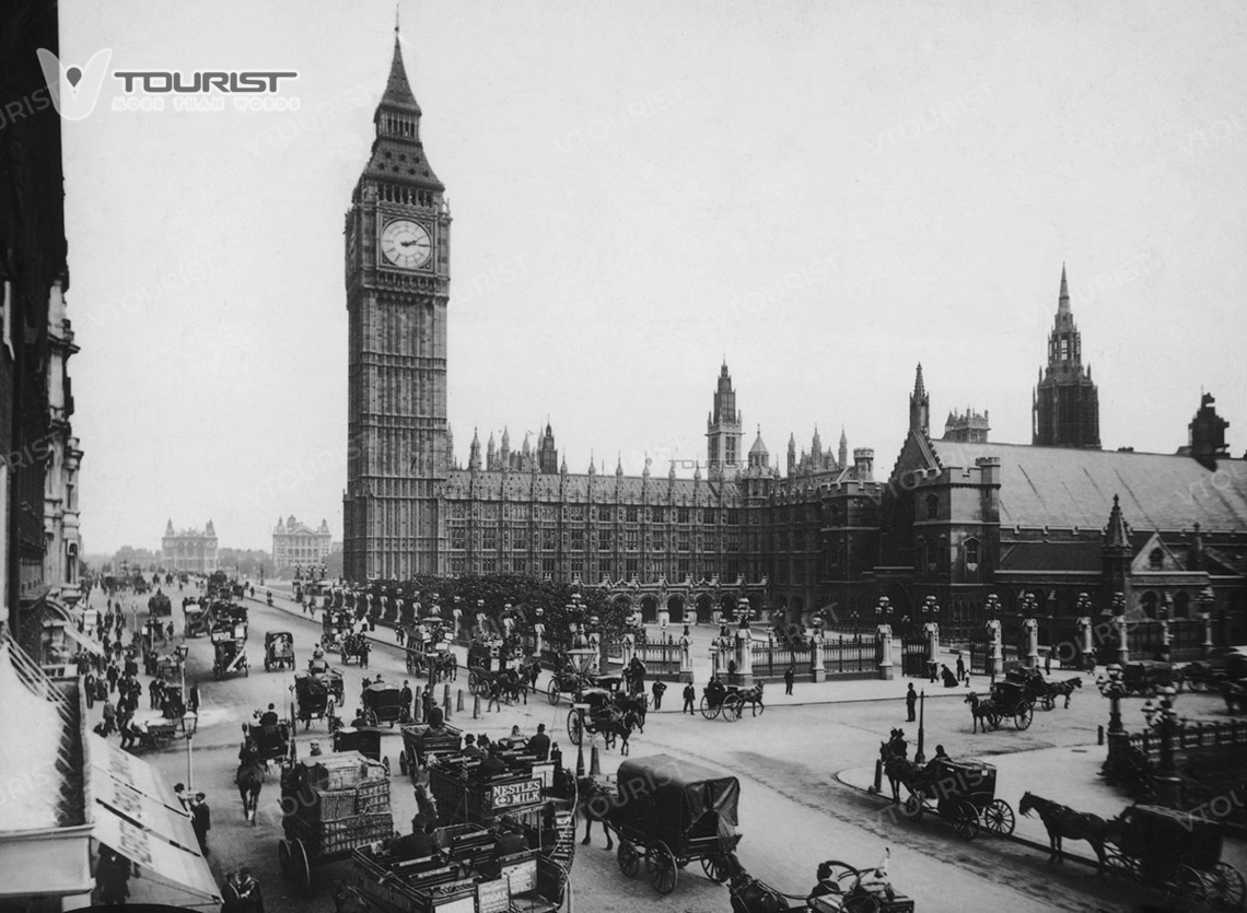 Tháp đồng hồ Big Ben những năm 1859