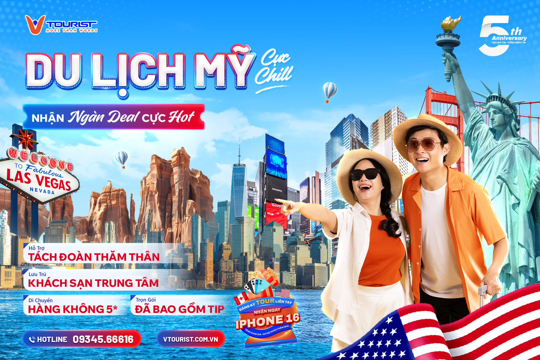 VTourist một trong những đơn vị hàng đầu chuyển tổ chức tour Mỹ tại Việt Nam