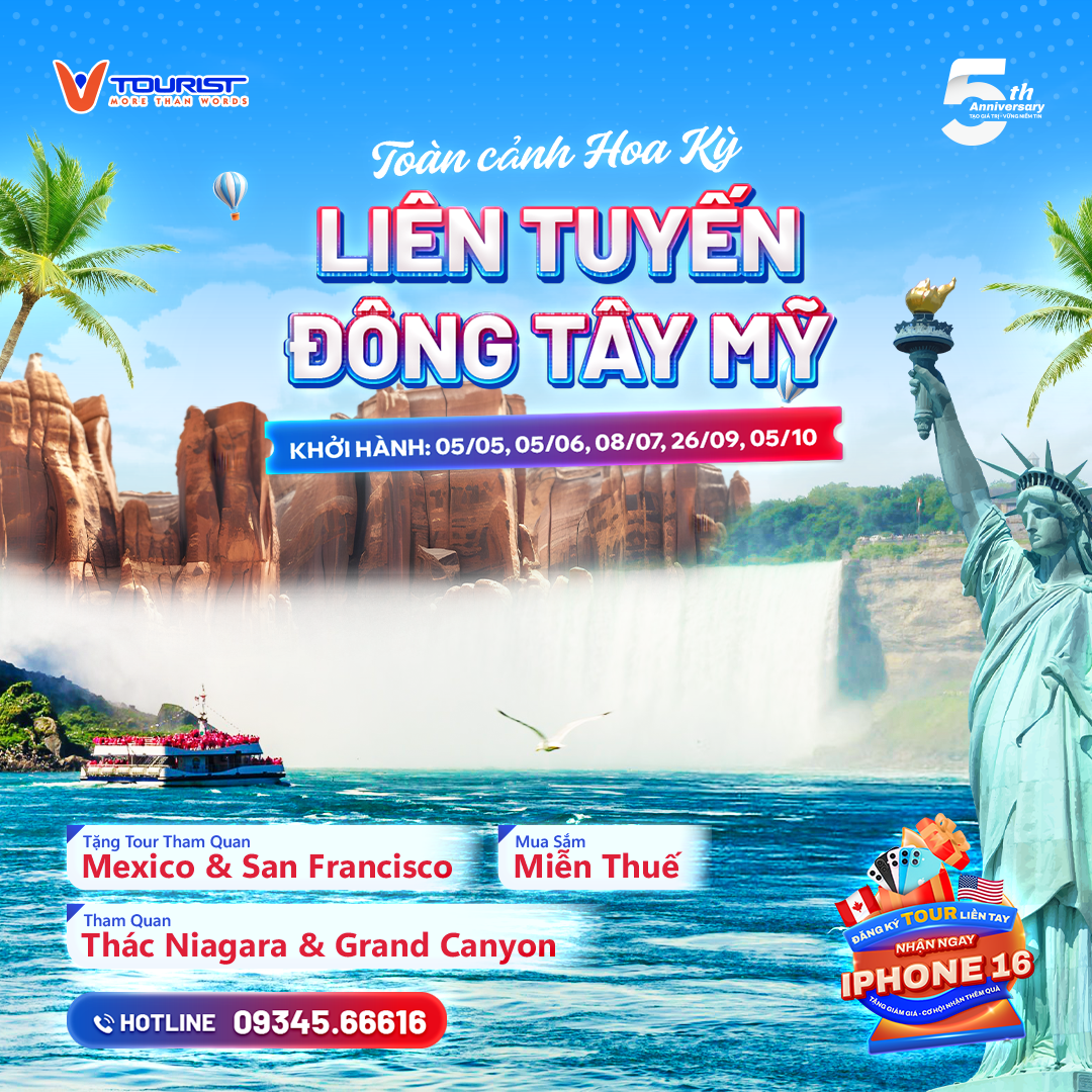 Tour Mỹ liên tuyến Đông Tây kết hợp xem World Cup 2026 khám phá trọn vẹn Hoa Kỳ