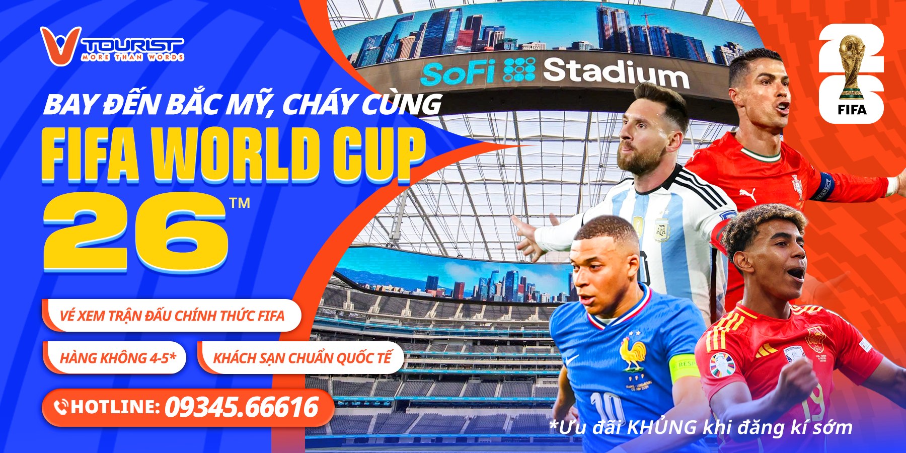 Tour du lịch Mỹ xem World Cup 2026 cùng VTourist đón đầu xu hướng du lịch thể thao mới