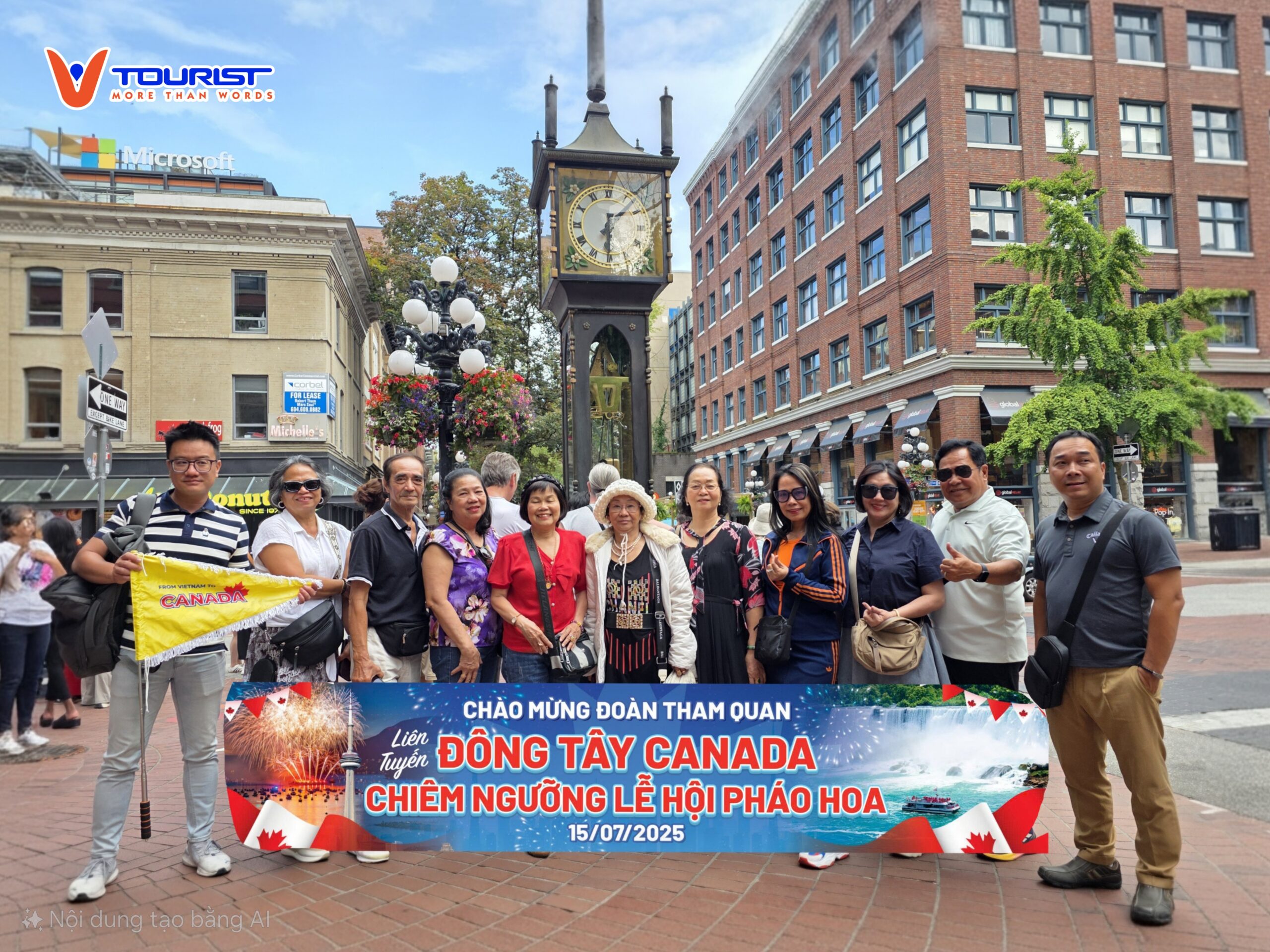 Đoàn du khách VTourist ghé thăm Canada trong lễ hội pháo hoa