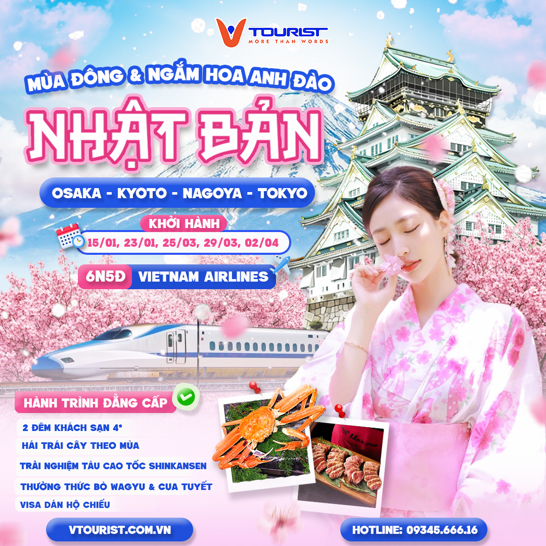 Du Lịch Nhật Bản khám phá cung đường vàng chỉ từ 34.900.000 VNĐ