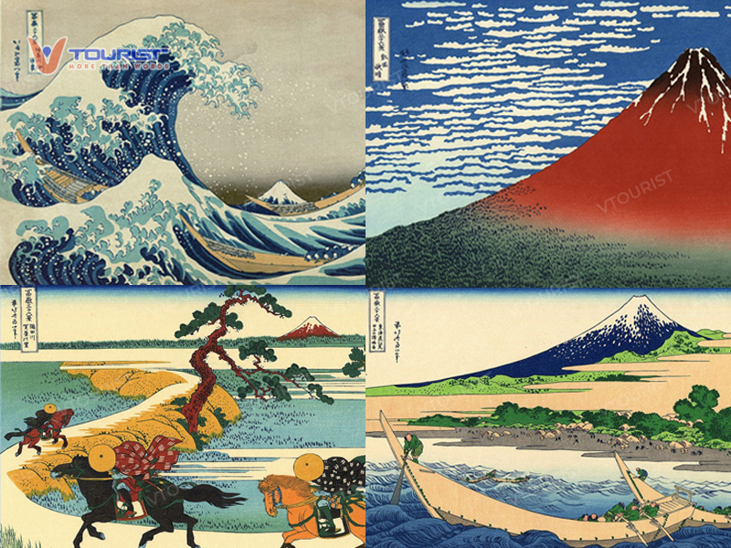 Bộ tranh 36 cảnh núi Phú Sĩ của nghệ sĩ Katsushika Hokusai